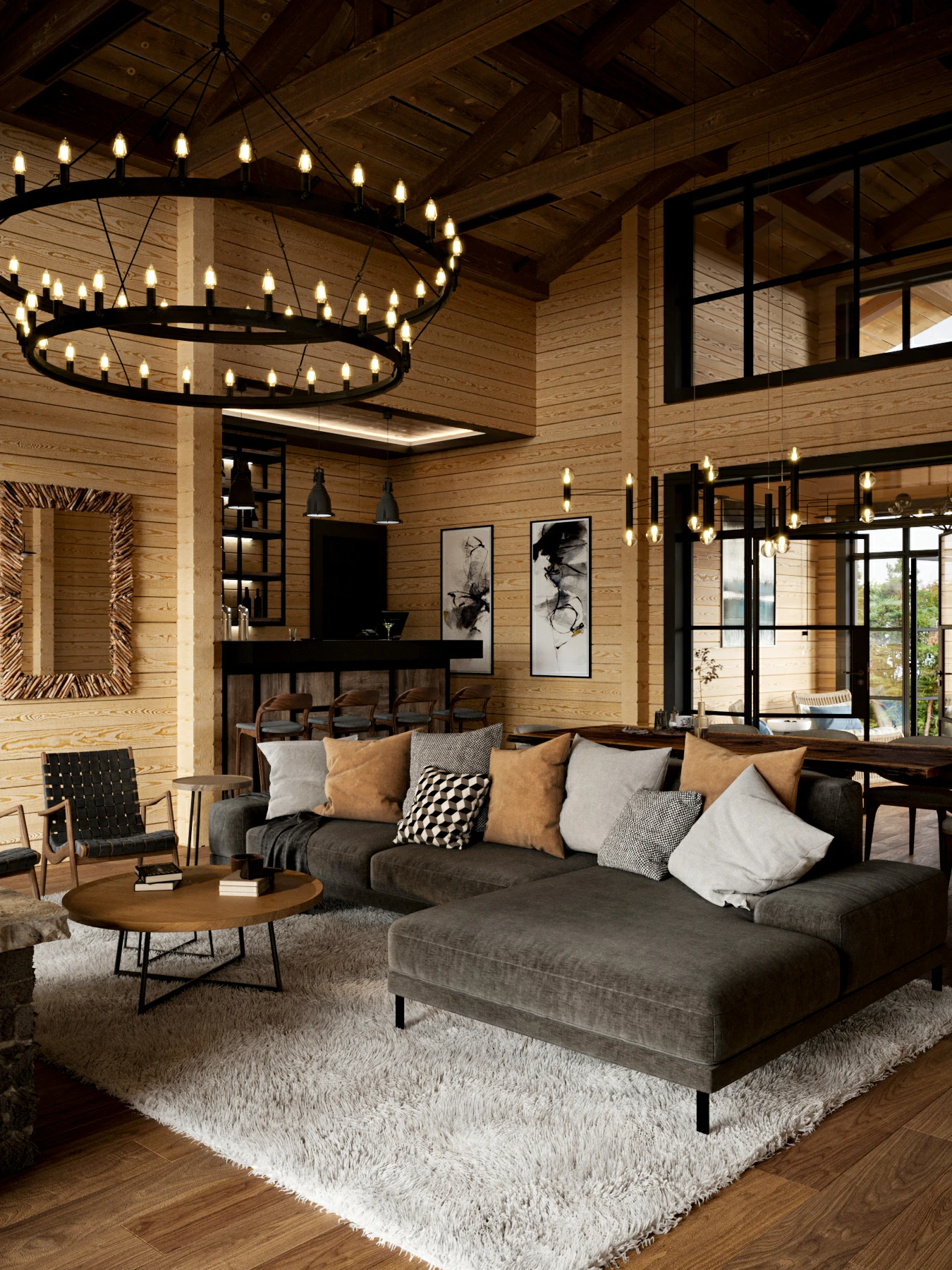 Уединённый дом у озера